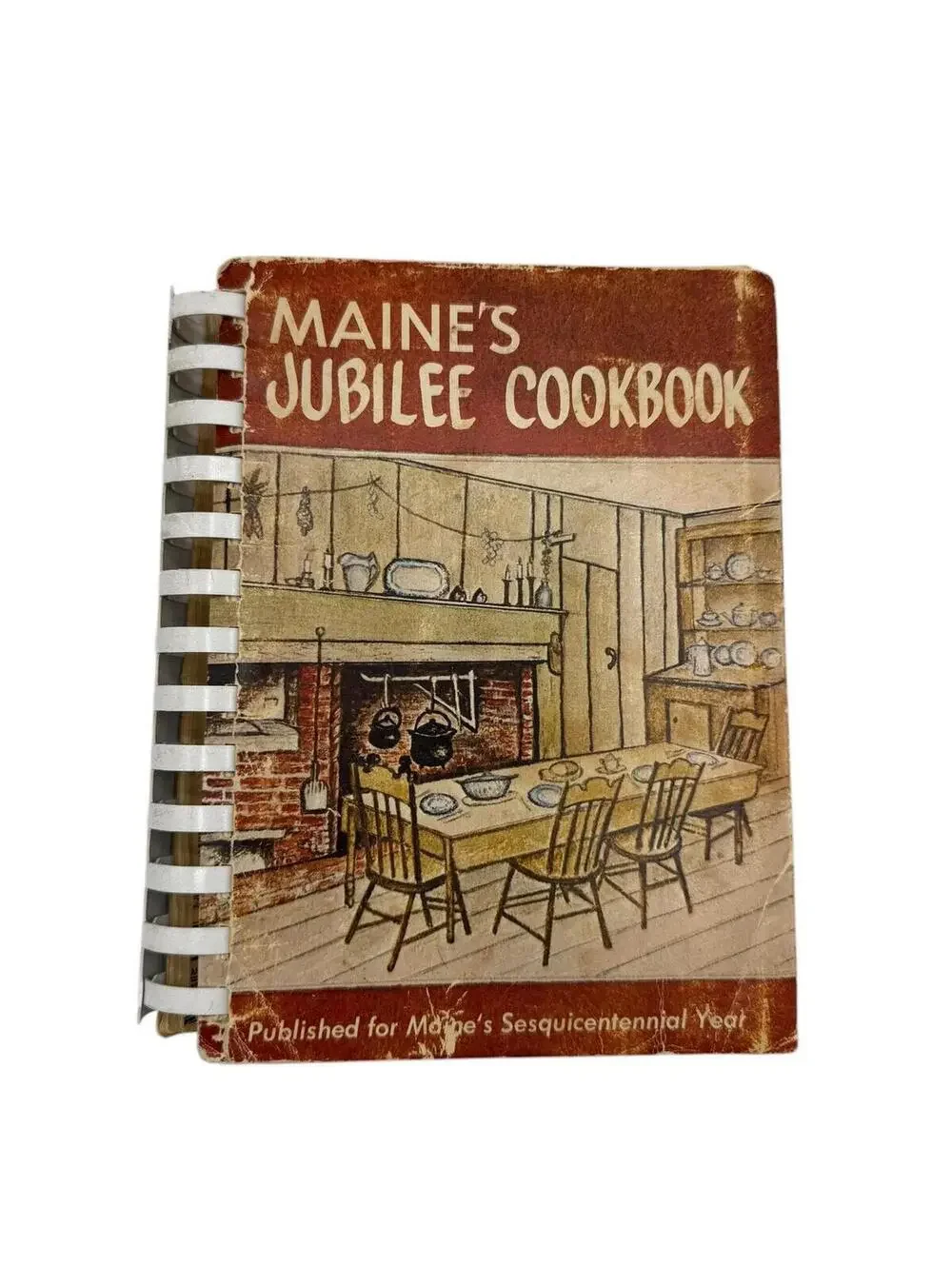Vintage 1969 Maine's Jubilee Cookbook, Local Recipes Spiral Fundraiser Cookbook